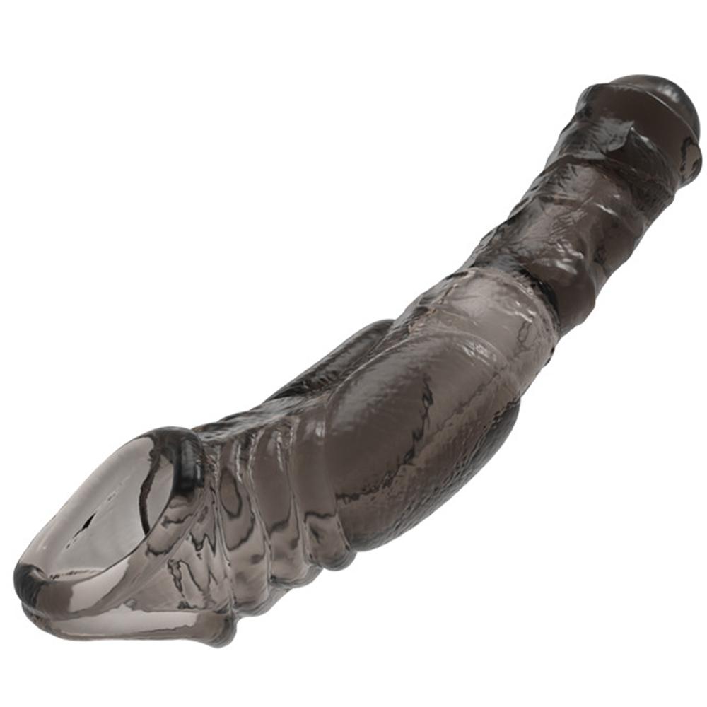 Reusable Extend Penis Enlargement Sleeve Vibrator Cock Ring Reusable Condoms Sex Toys for Men G Spot Vibrating Delay Ejaculation