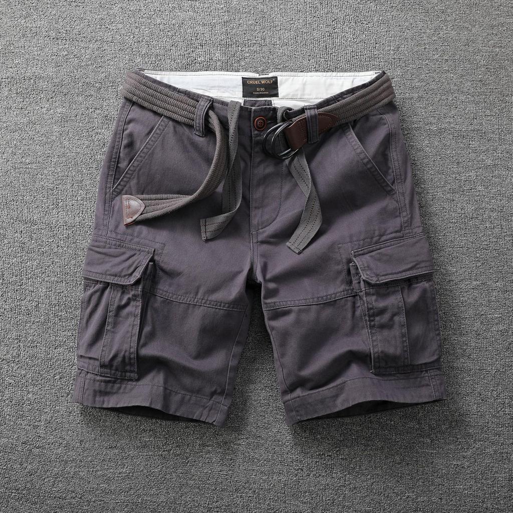 Nouveaux Shorts Cargo Camouflage en Coton pour Homme – Pantalons Tendance Décontractés d'Été à Jambe Droite