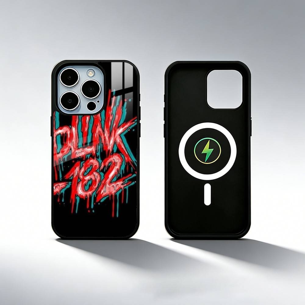 Punk B-Blink-182 Band Phone Case For iPhone17,16,15,14,13,12,11 Plus,Pro Max Magnetic For Magsafe Wireless Charging