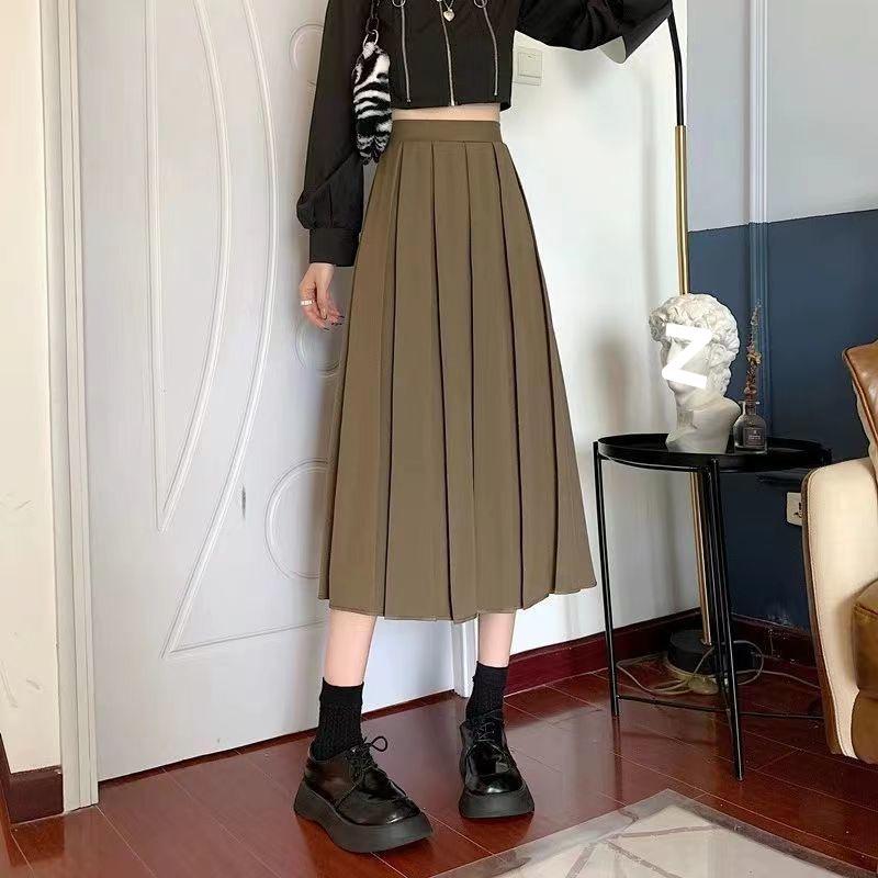 

Плиссированная миди-юбка А-силуэта с высокой талией для женщин на весну/лето 2024 - Черная, стройнящая и элегантная S (85-100 lbs)