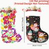 Christmas Decoration Fireplace Hanging Stocking 2D Flat Black Background Snowman - Love Snowflakes, Easy Winter Christma