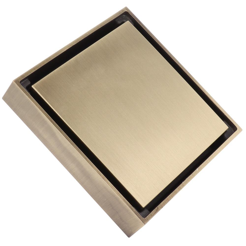 Drenaje de Piso 10x10cm/3.9x3.9in Material de Latón Colador para Drenaje de Piso Drenaje de Sótano