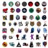 100 Colorful Classic Suitcase & Helmet Waterproof Stickers: European & American Style, Cartoon & Graffiti Designs