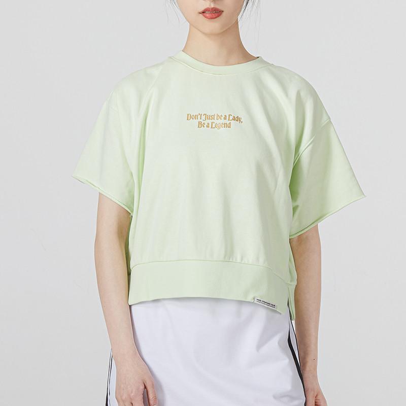 Nike Dri-FIT Allover Print Crew Neck Short Sleeve T-Shirt Women Tops Green DC5310-303