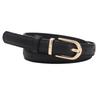 Pu Spring Womens Leather Skinny Belt Metal Pin Buckle Outdoor Leisure Waist Belt