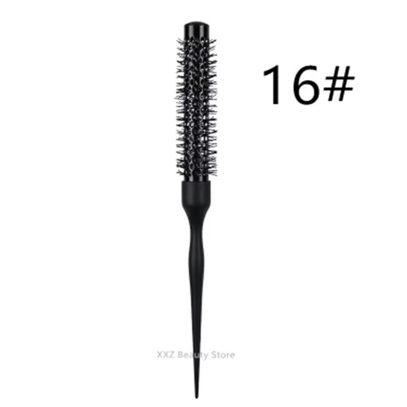 1/5PCS Black Curly Round Hair Comb Aluminum Tube Hair Brush Comb Professional Hairdresser Comb Salon Barber Styling Tool