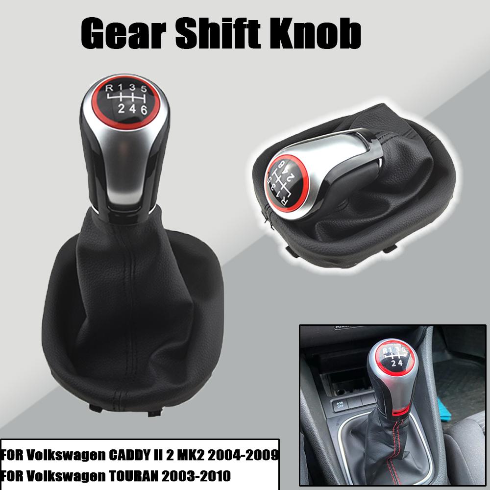 New Gear Shift Knob MT 5/6 Speed FOR Volkswagen CADDY II 2 MK2 2004-2009 with Gaiter Boot Cover Car Styling