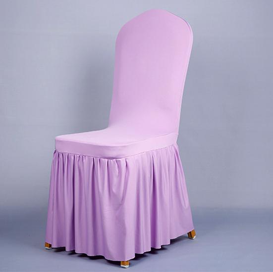 Pleated Elastic Chair Cover for Weddings, Restaurants, and Banquets