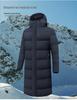 Men's Long Sports Down Coat - Over-the-Knee Winter Jacket for Students