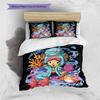 Cartoon Pattern Bedding Quilt Set Quilt Cover Pillowcase Home Decoration Birthday Gift (1 * Duvet Cover + 2 * Pillowcase, Without Core)
