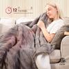 Electric Heated Blanket Throw, Heated Throw with 10 Heating Levels & 3 Hours Auto Off, Machine Washable, Etl&Fcc Certified