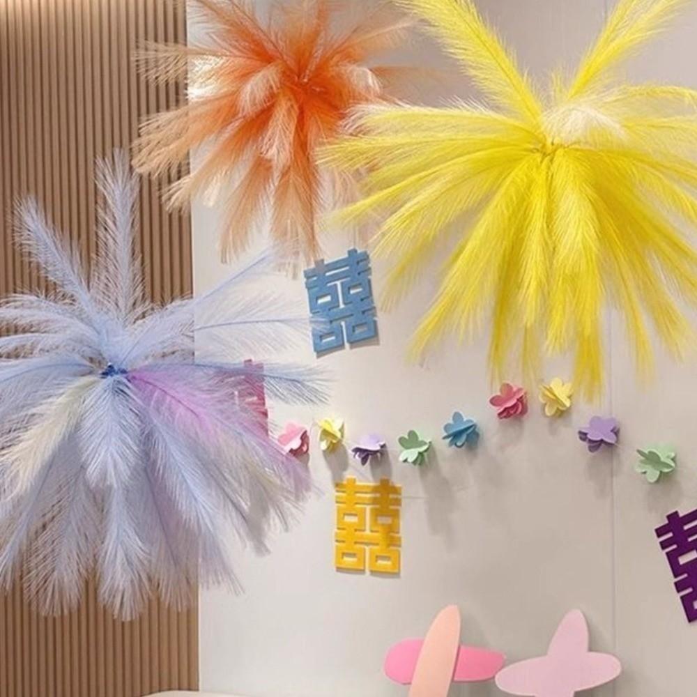 Fireworks Maidenhair Grass Artificial Reed Plant Bouquet Pampas Grass Wedding