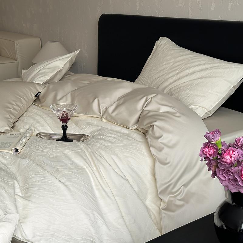 100 High-Grade Pure Cotton Four-Piece Set, Class A Maternal And Infant Grade Cotton Jacquard Quilt Set, Light Luxury Bedding Set