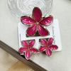 Set di pinze per capelli a forma di frangipani: Accessori per Capelli Floreali in Finto Marmo per Vacanze alla Moda
