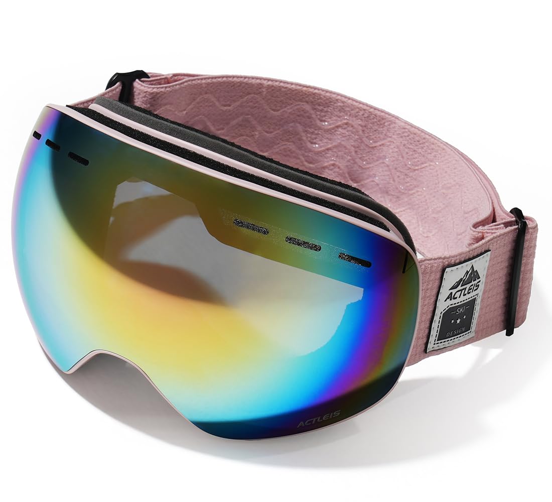 

Acrace Лыжные Сноубордические Очки Широкий Обзор УФ Один Размер Подходит Большинству Очков, Линза Двойного Слоя, Очки, Совместимые, Антизапотевающие, Унисекс, Обзор 180°,