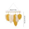 Macrame Leaf Wall Hanging Yellow Wall Decor For Living Room Macrame Wall Hanging Boho Wall Art Modern Wall Decor Woven Tapestry