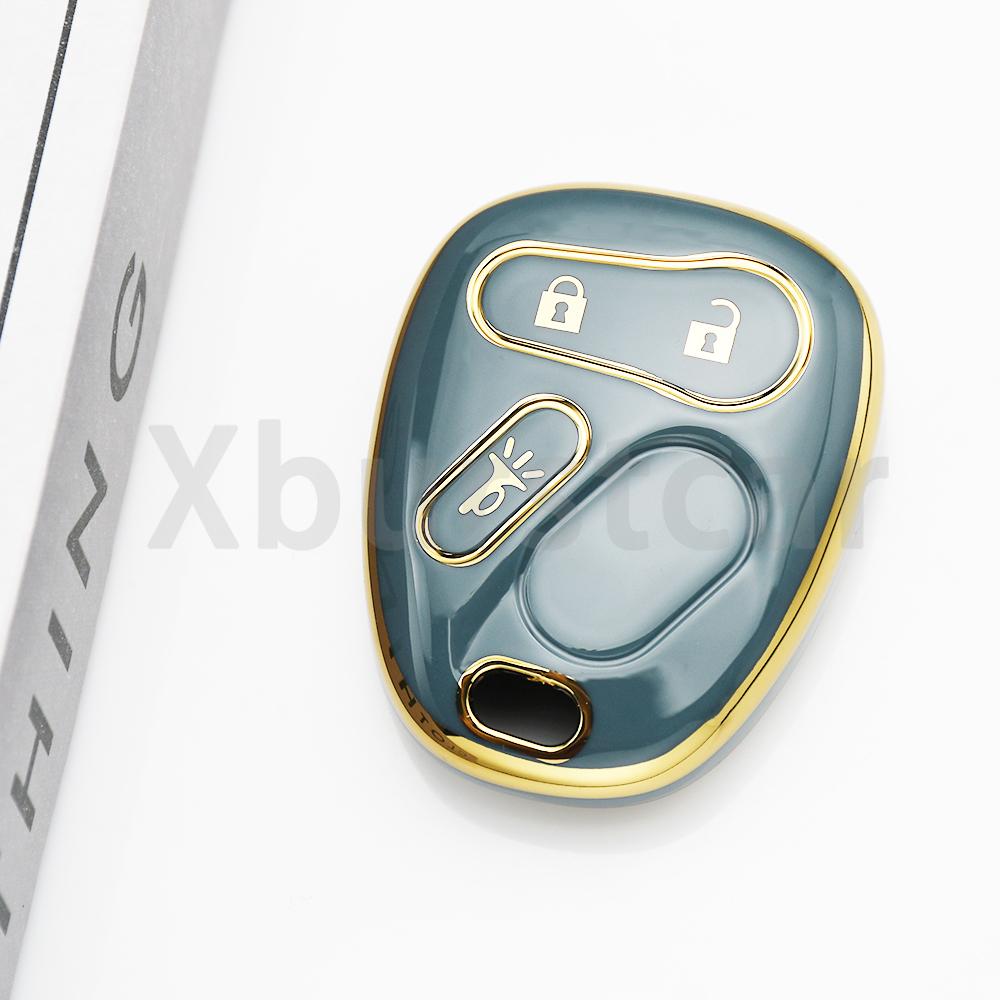 3/4 Button Shell Fob Cover Car Key Cover For Gmc Sierra Sonoma Yukon For Chevrolet S10 Saturn Silverado Suburban Gmc Tahoe Alarm