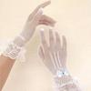 Summer Bow Anti-UV Fishnet Flower Women Driving Gloves Lace Sun Protection Mittens Wedding Gloves
