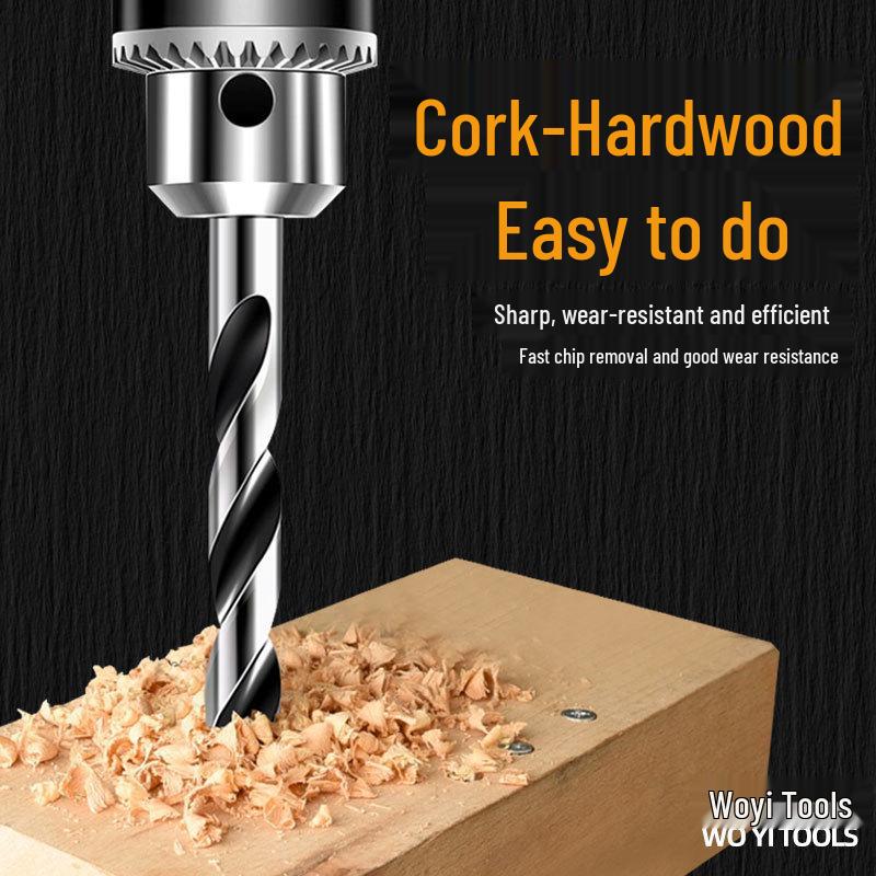 Carbon Steel Multi-Functional Woodworking Drill Bit for Three-Point Positioning