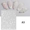 1 Sheets White Lace Ribbon With Pearl Nail Stickers Adhesive Nail Art Sticker Nail Art Decoration