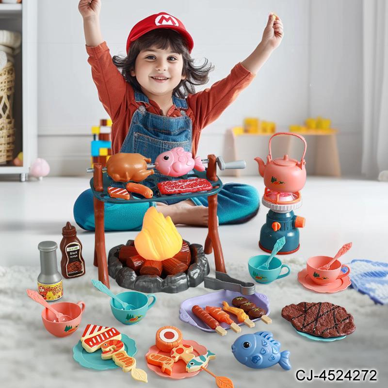 Children's Adventure Camping Light & Sound Set - Pretend Play Bonfire & BBQ Toy