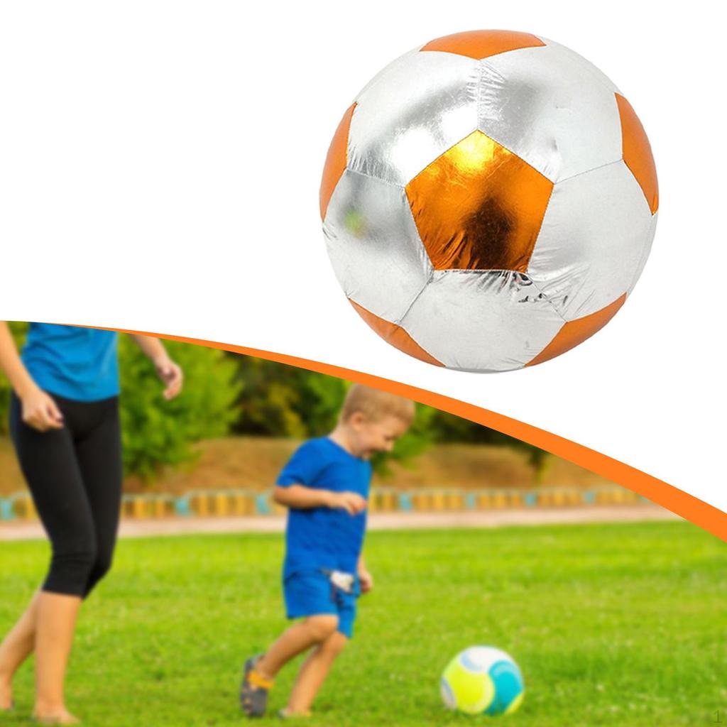 Inflatable Soccer Ball Football Pressure Resistant Glossy Practice Training for Competition