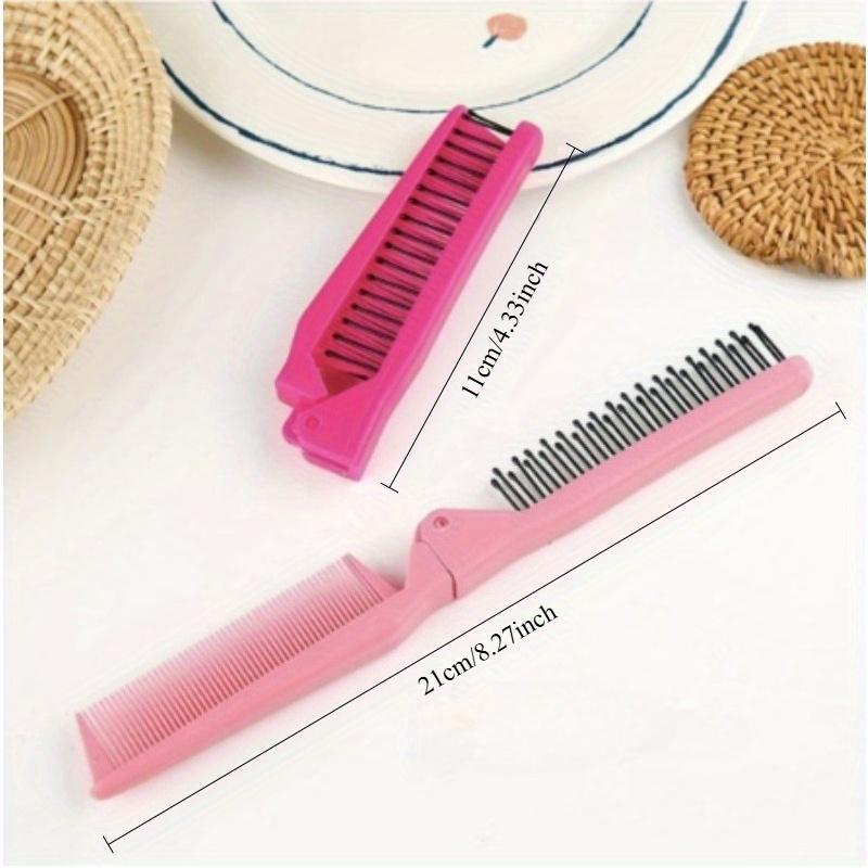 1PC 2 In 1 Portable Folding Hair Comb Head Massage Hair Comb Anti Static Hairdressing Tools for Women Professional Hair Styling Tool