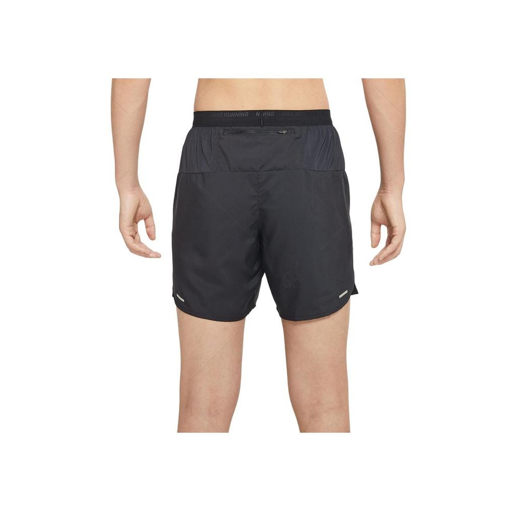 Nike Solid Color Print Logo Drawstring Straight Leg Shorts Men Bottoms Black DX6147-010