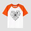 Girls' Short Sleeve Cotton T-Shirt with Printed Floral Design, Round Neck, Children's Casual Fashion Top for Summer