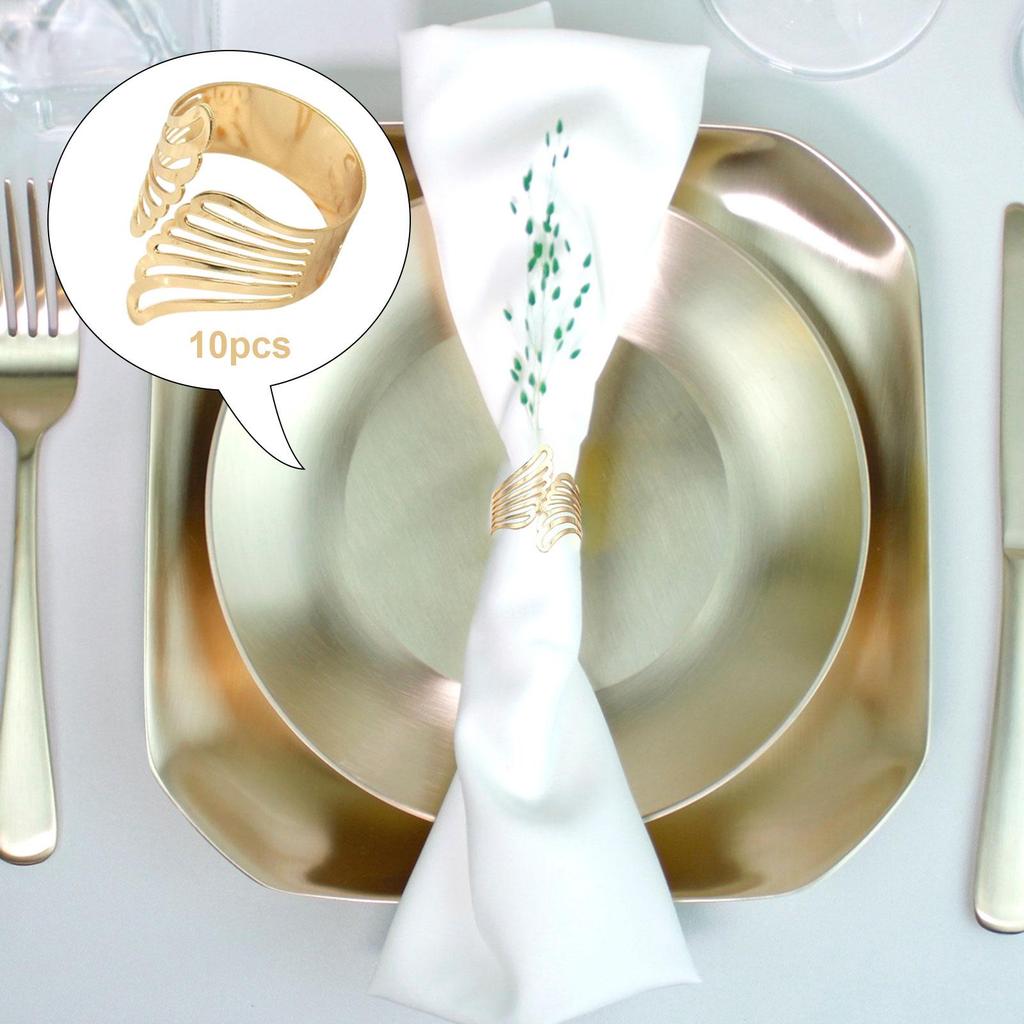 10x Napkin Rings Unique Dinner Decor Favor Decor Napkin Buckle Holder for Halloween Parties Bar Daily Use Restaurant New Year