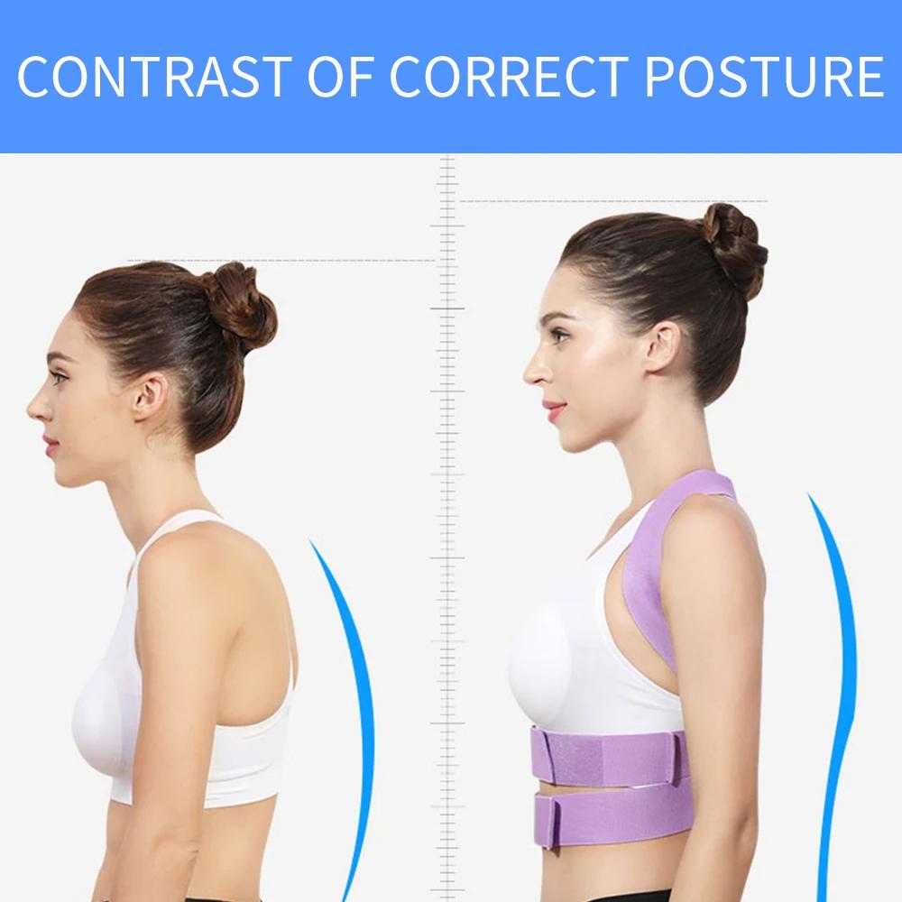 BEPAN Invisible Back Posture Corrector Back Band Brace Extended Support Belt Adjustable Back Spine Lumbar Posture Correction For Women