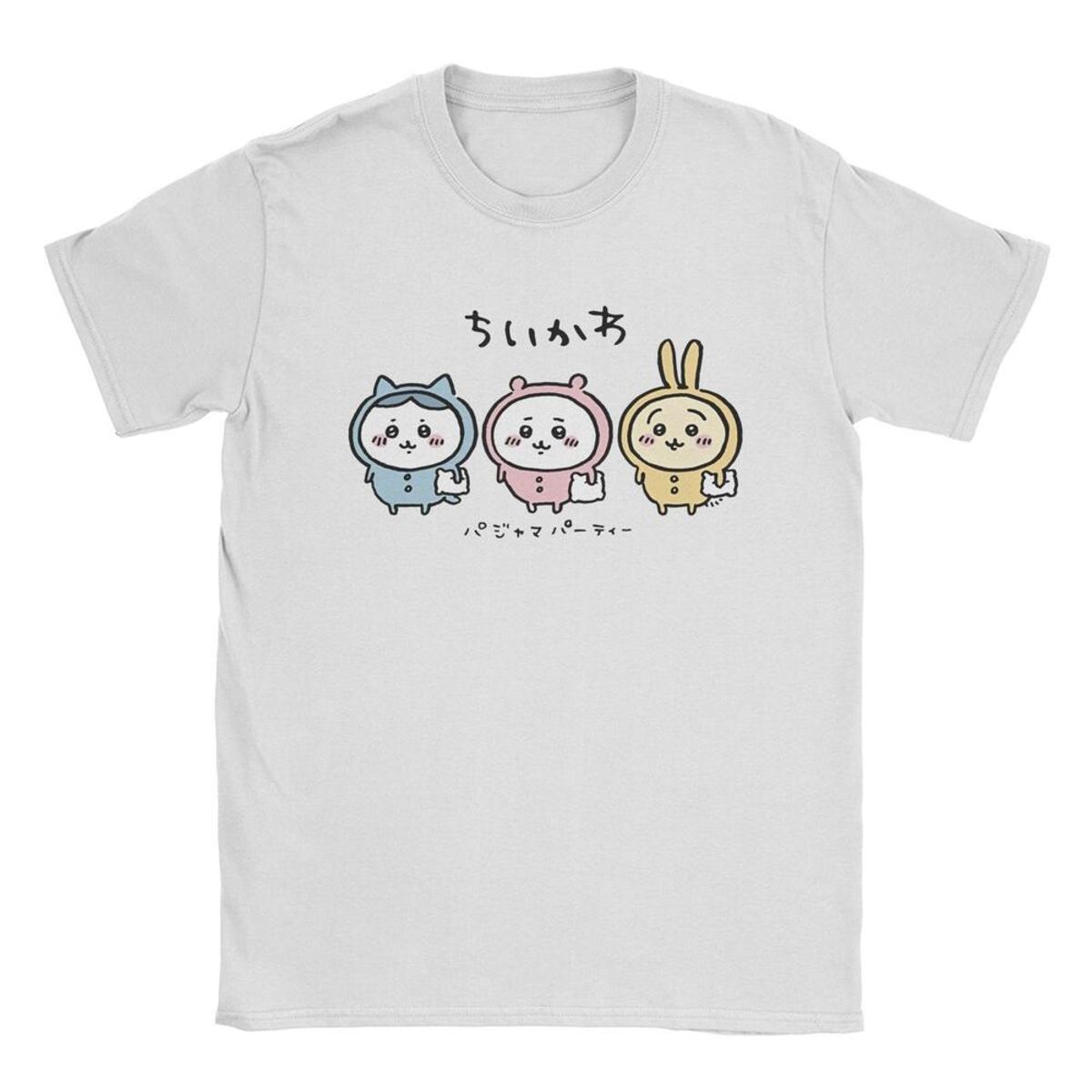 

Miniso Chikawa Drawing T Shirt Men Women Cotton Amazing TShirt Crew Neck Cartoon Cute Tee Shirt Short Sleeve Tops S3XL L