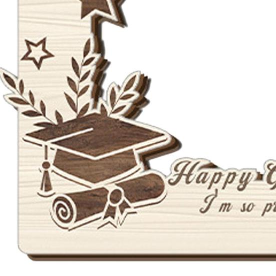 Graduation Memorial Wooden Photo Frame Class of 2026 Solid Wood