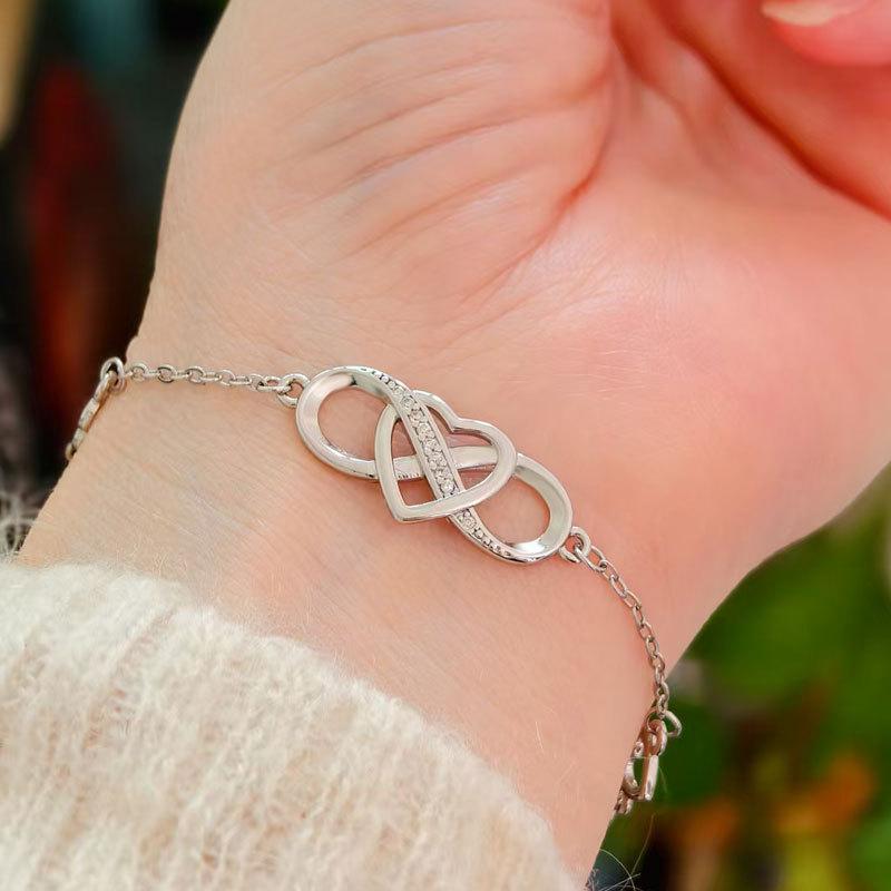 Fashion Women 8 Shape Infinity Heart Bracelet Elegant Heart Symbol Jewelry Gift For Her Stylish Daily Wear Accessory