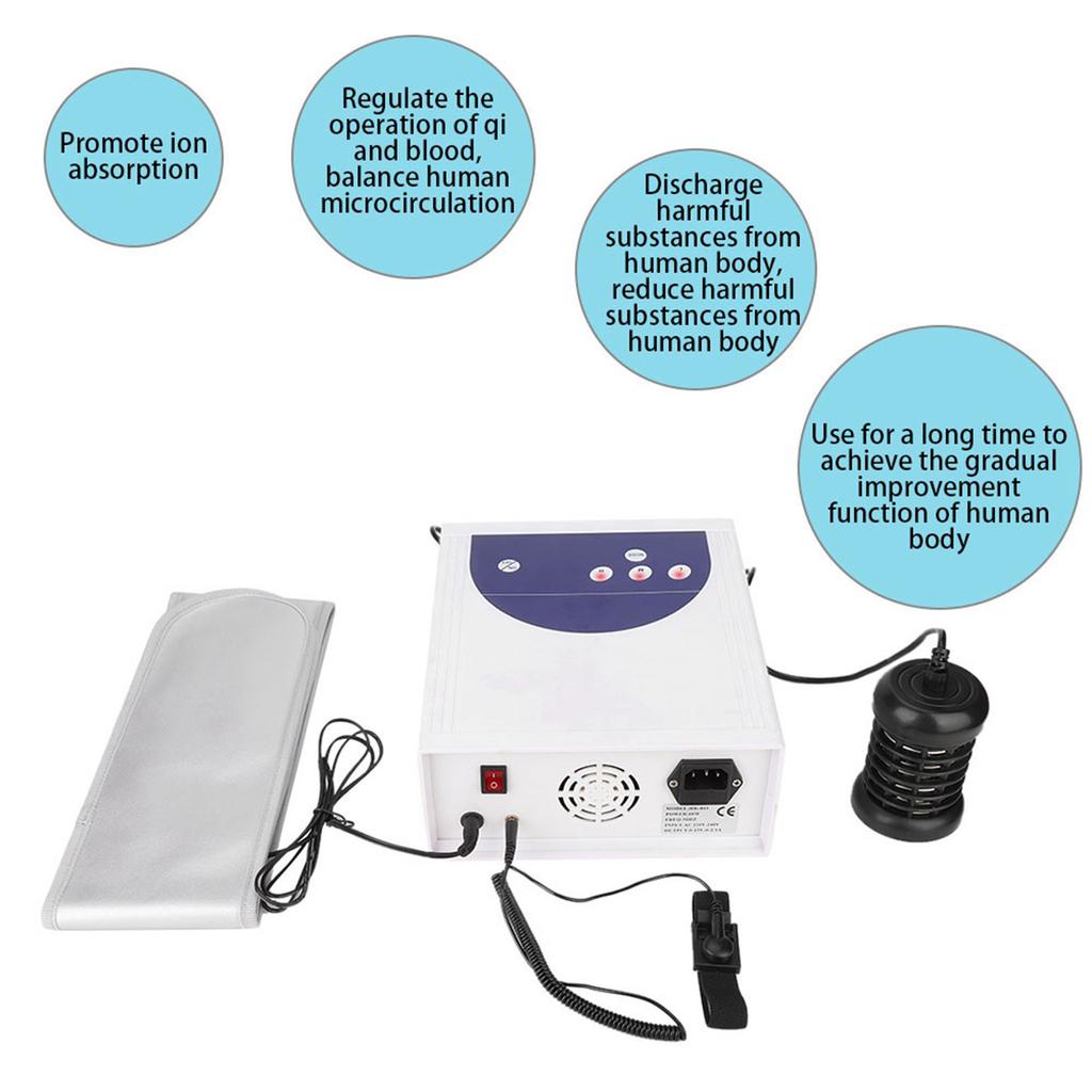 Anion Hydrogen Molecule Cell Detox Foot Bath Spa Machine Health Care Device 110V US Plug