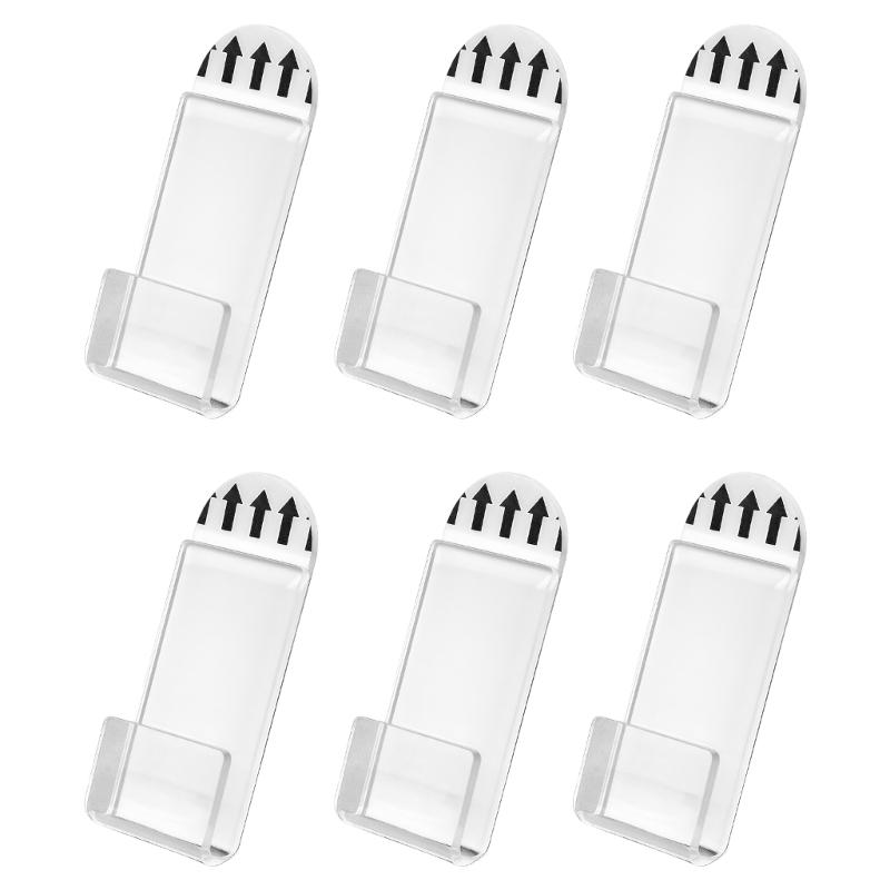 652F 6PCS Transparency Wall Mounted Vinyls Storage Shelf Vertical Hanging Display Rack Easy Assembly Album Hanger