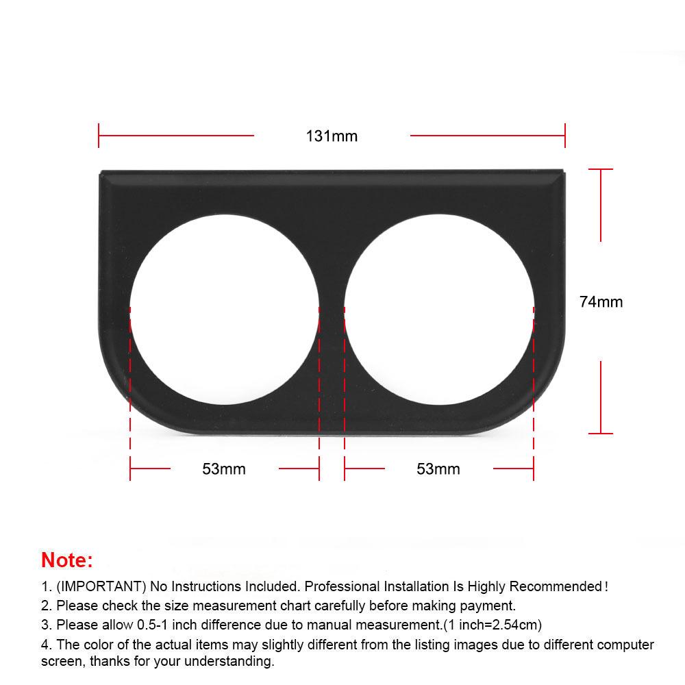 Universal Instrument panel decorative frame 52mm Dual Gauge Under Dash Mounting Bracket Pod