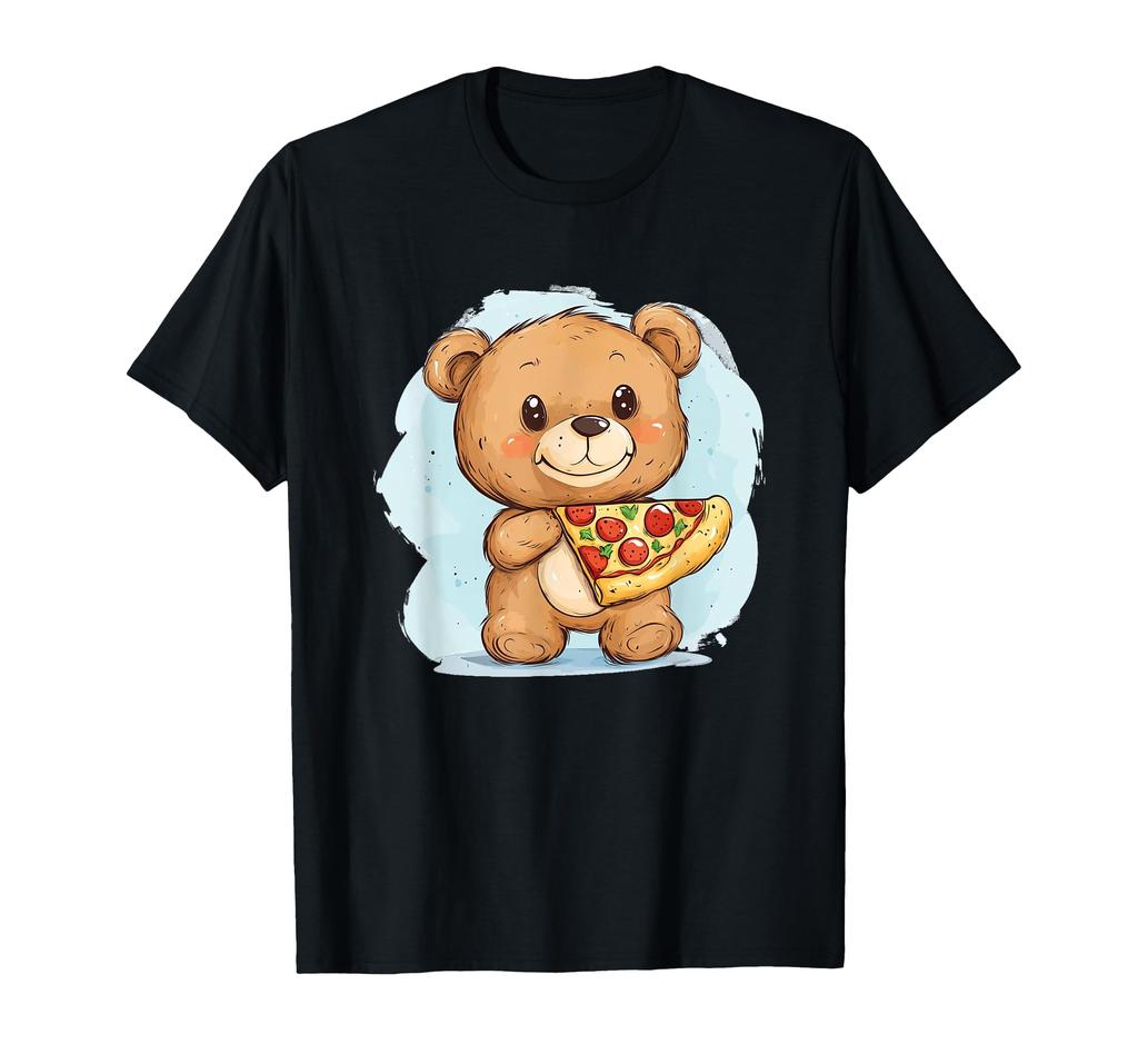 Cute teddy bears love pizza costumes for boys and girls. T-shirt