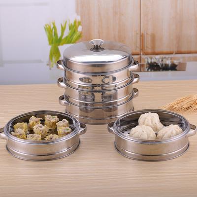 Stainless Steel Steamer with Handle Cover Rice Cooker Pot Dumplings Food Steaming Grid Home Kitchen Cooking Accessories