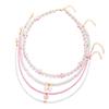 Eye Catching Strawberry Beaded Necklace Set Sweet Aesthetic Wristband Ideal For Fashion Enthusiasts And Students