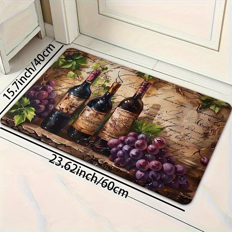 Aesthetic Wine Glass Area Rug, Soft Non-Slip Machine Washable Floor Mat for Kitchen Game Room Bedroom Living Room Home Decor