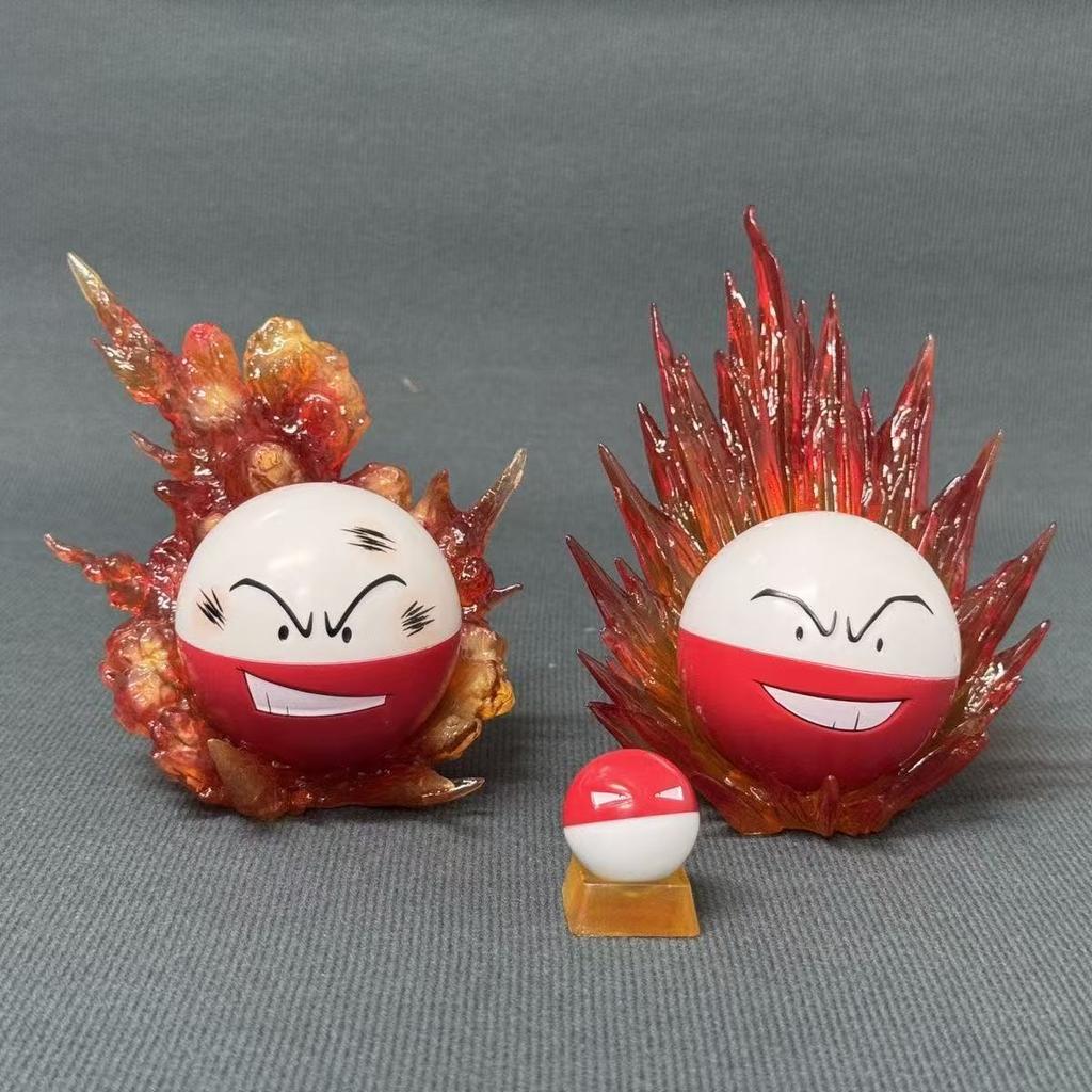 In stock New Pokemon Anime Figures Electrode Voltorb PVC Statue Model Room Desktop Decoration Collection Boy Toys Birthday Gifts