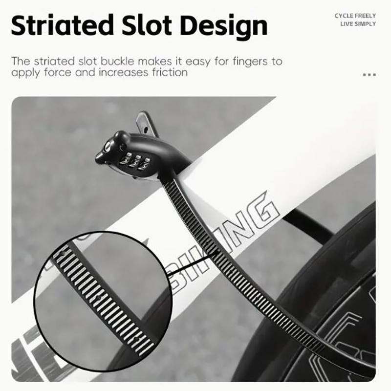 Bicycle Lock Portable Cable Zinc Alloy Lock Motorcycle Helmet Password Lock Safety Anti-Theft Adjustable Rope Lock