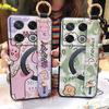 Cute Silicone Phone Case For infinix GT 20 Pro/X6871 Phone Holder Lanyard Durable Ring Back Cover Fashion Design Cartoon