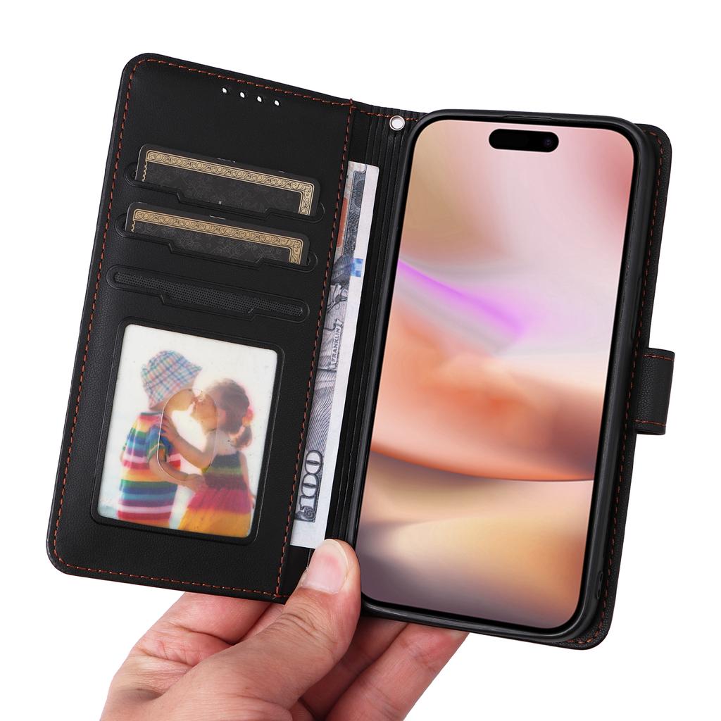 For iPhone 16 Plus Magnetic Case BETOPNICE Detachable PU Leather Phone Cover with Strap