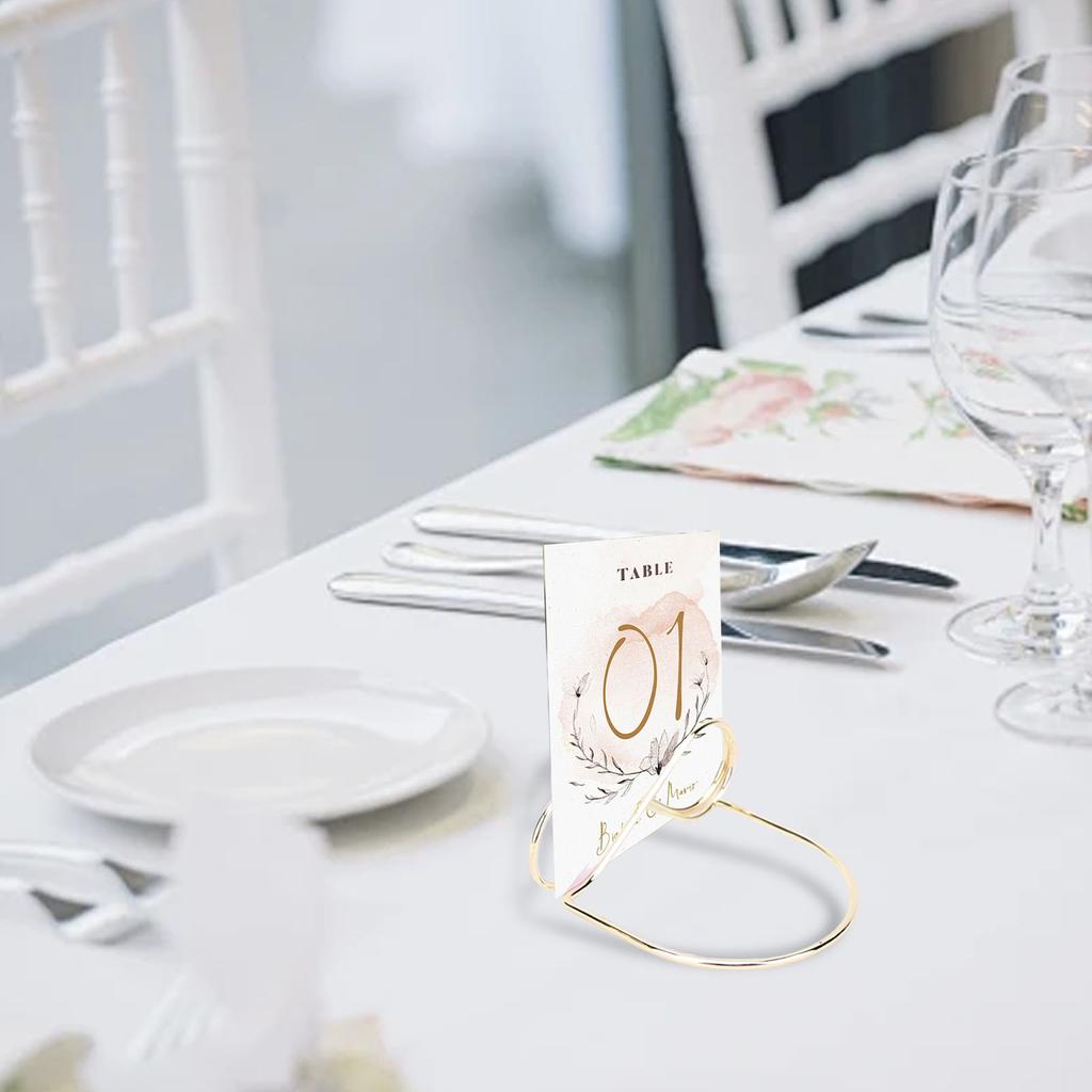 15PCS Table Number Holders Glasses Shape Multifunctional Slick Finish Iron Wire Picture Holder