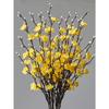 1pcs Artificial Flowers White Plum Blossom Fake Wintersweet Long Stem Plastic Flowers Home Hotel Office Wedding Party Garden Decor