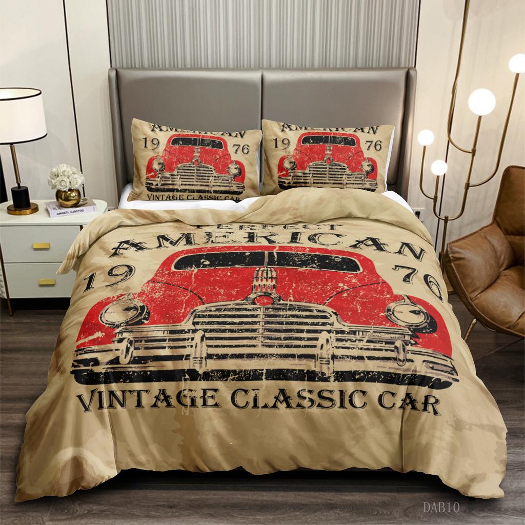 Off-Road Car Series 3D Digital Printing Kit Bedding Quilt Cover Pillowcase Three-Piece Set