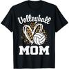 Volleyball Mom Leopard Heart T-Shirt(1)