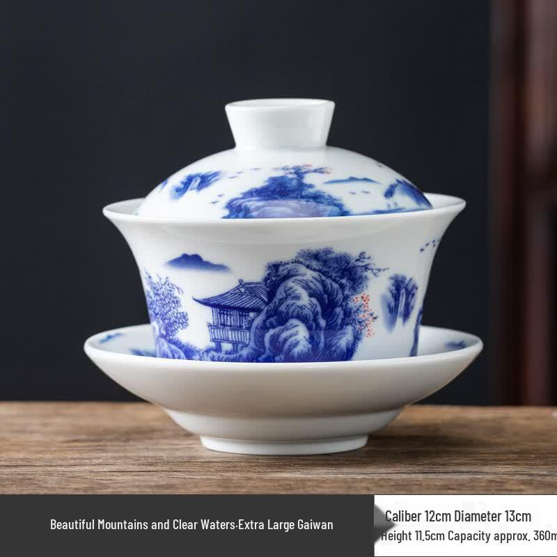 Yuluo Sancai Ceramic Gaiwan Tea Bowl